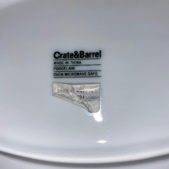 Crate & Barrel White Porcelain Oval Asparagus Dish - Picture 3 of 5